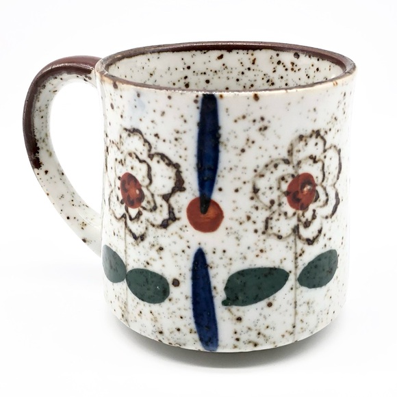 Other - Beautiful 60s 70’s Speckled Floral Otigari Styled  Mug 3.6” Vintage